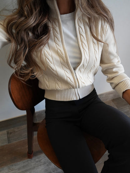 Loose Long Sleeve Textured Sweater