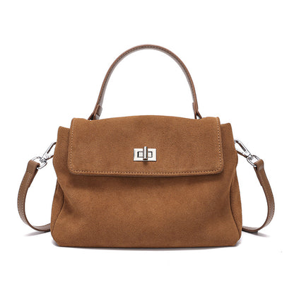Genuine Leather Suede Crossbody Handbag