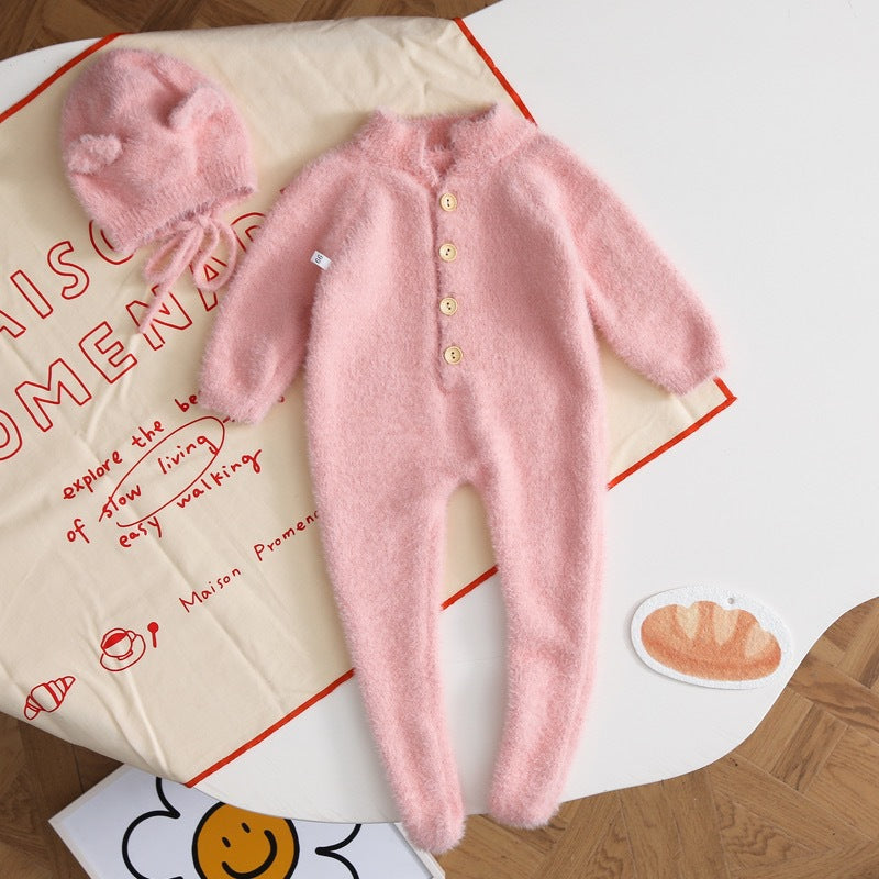 Children's cashmere one-piece suit
