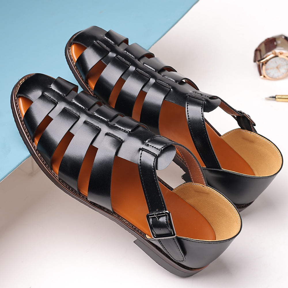 Casual PU-leren sandalen voor heren