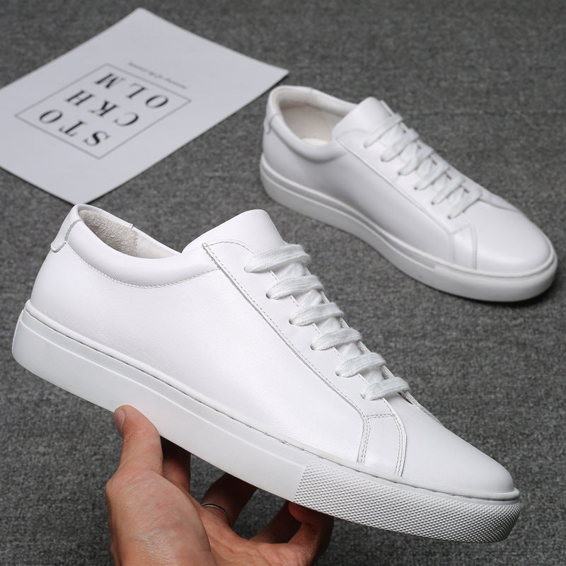 Lage casual sneakers van leer voor heren