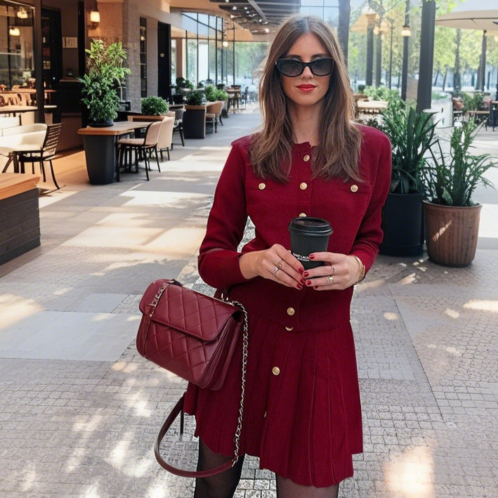 Hoge taille krimp A-lijn rokpak elegante rokoutfit