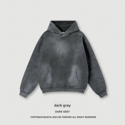 Mens Retro Fleece-Lined Hoodie and Sweatpants Set