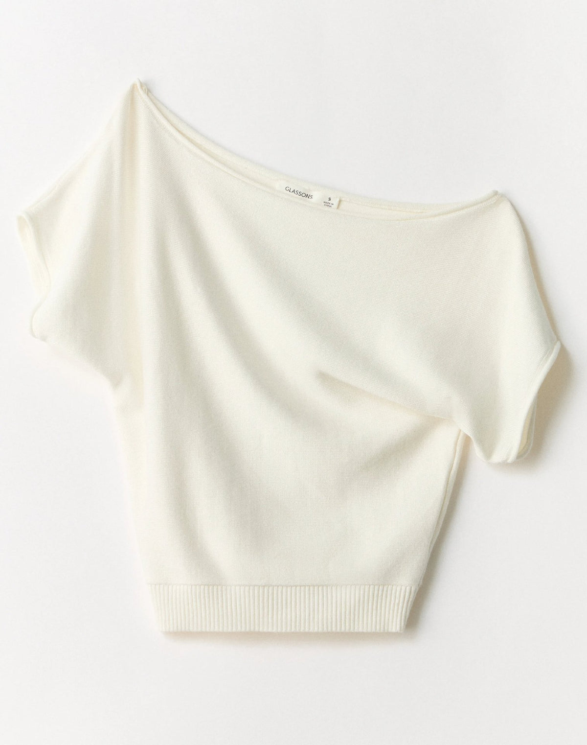 Retro Off-Shoulder Striped Knit Top
