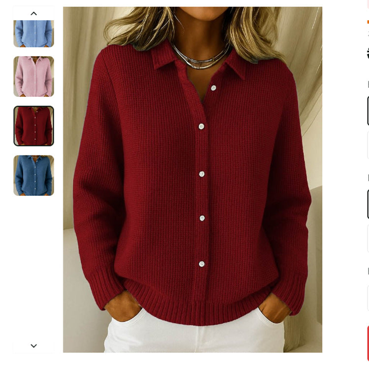 Button Front Knit Cardigan