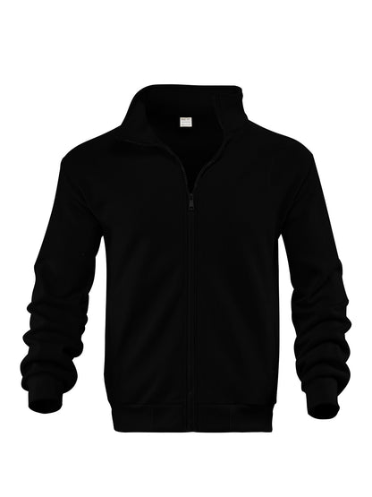 Mens Corduroy High Neck Zip Up Sweater
