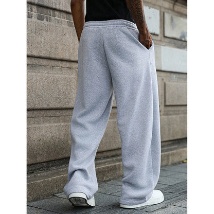 Men Korean Style Drapey Straight Leg Casual Pants