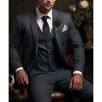 Mens Three Piece Suit Set