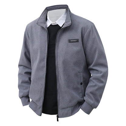 Stand Collar Long Sleeve Shirt Jacket