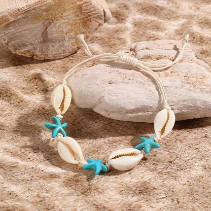 Adjustable Shell Design Geometric Bracelet