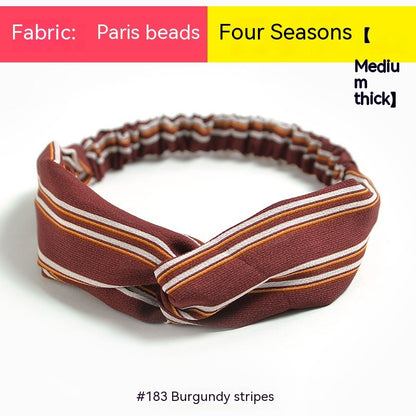 Elastische gekruiste chiffon hoofdband in Boheemse stijl