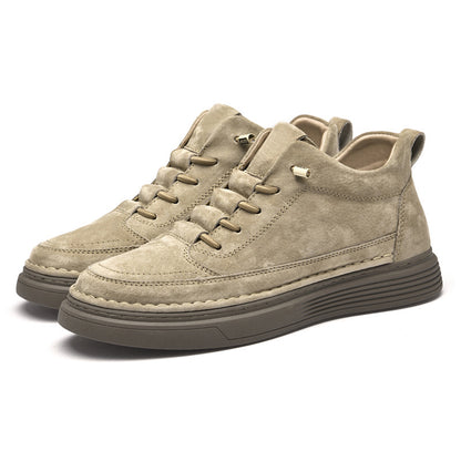 Men's Retro Suede Height Increasing Casual Board Shoes
