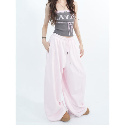 Floor-Length Drawstring Pants