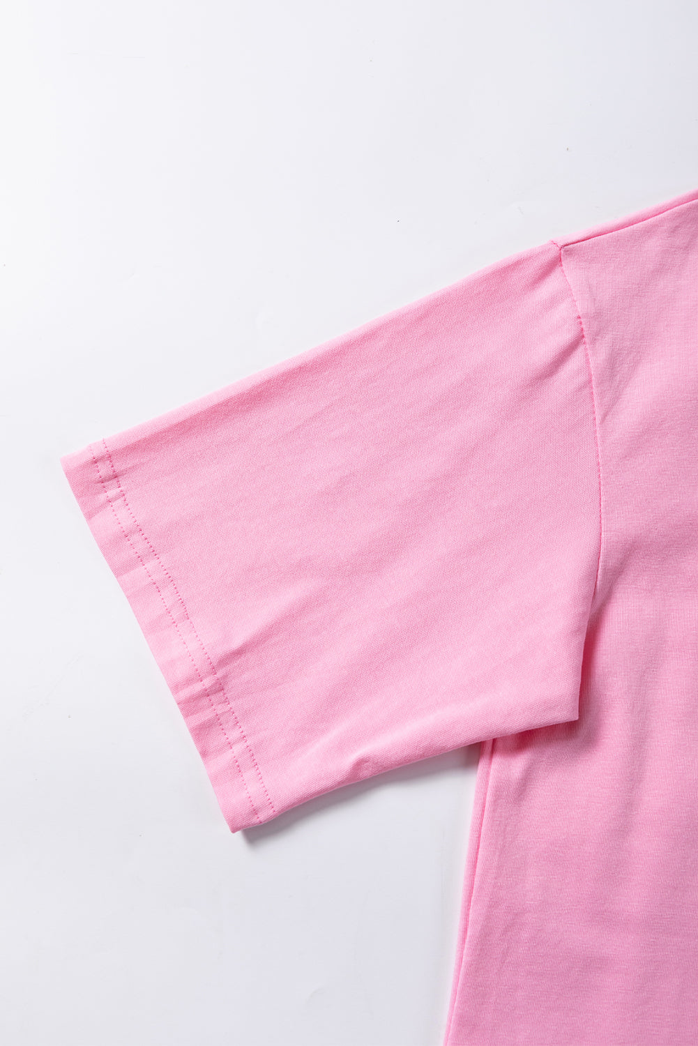 Cropped T-shirt met franjes pailletten en korte mouwen