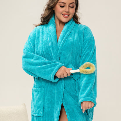 Oversized Coral Fleece Bathrobe Quick Drying