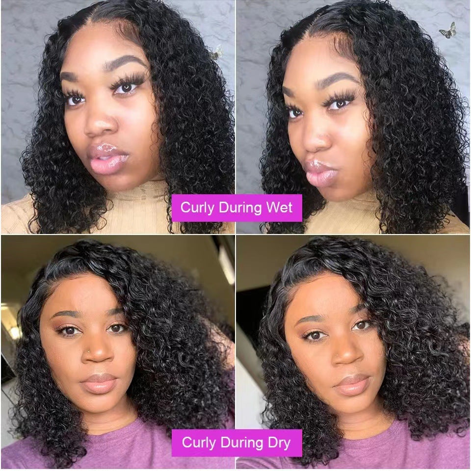 Transparent wig with no adhesive on the front side