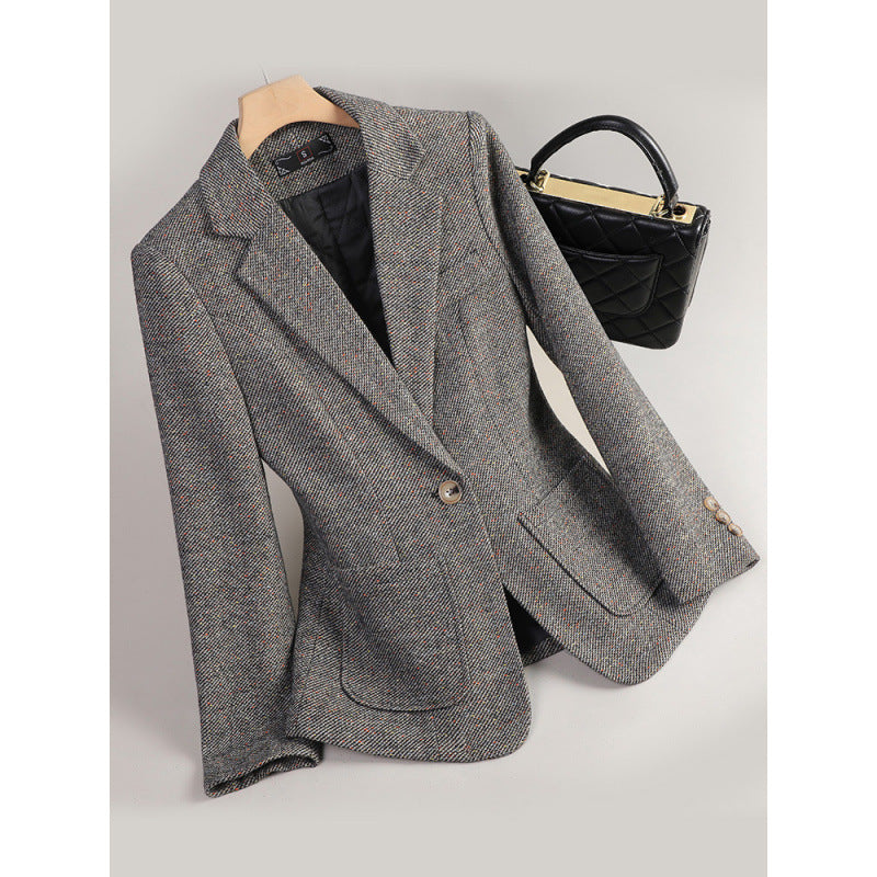 Long Sleeve Womens Blazer with Waist Cinching