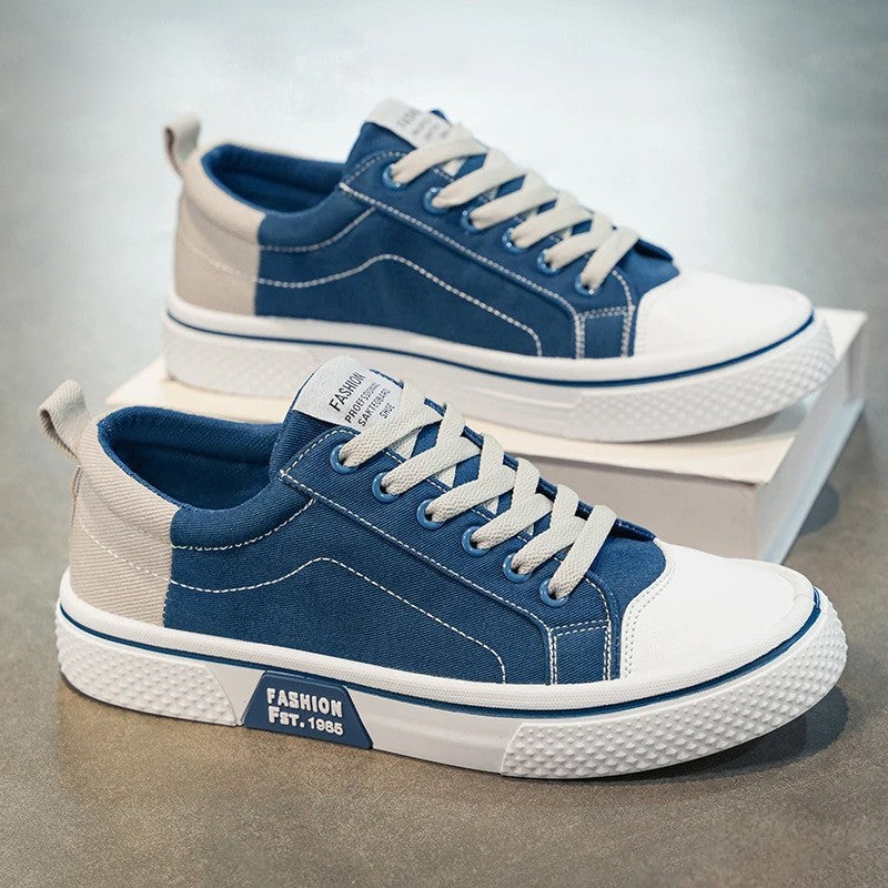 Mens Casual Canvas Shoes Low Top Breathable Comfortable
