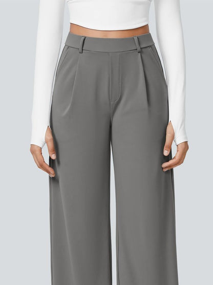 High waist suit pants stretch pants breathable comfortable casual pants women