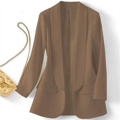 Womens Solid Color Lapel Blazer