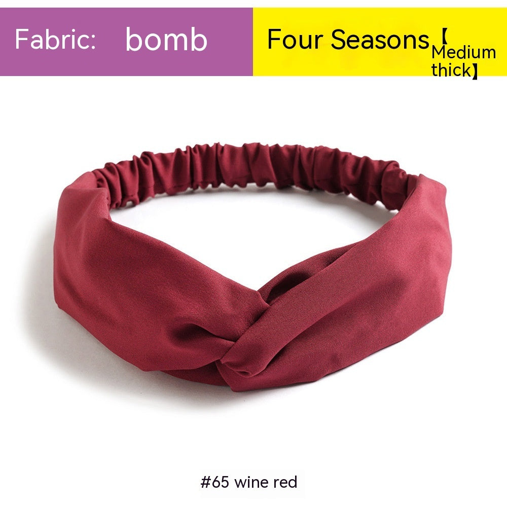 Elastische gekruiste chiffon hoofdband in Boheemse stijl