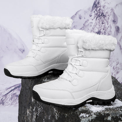 Unisex Warm Fur Lined Flat Snow Boots