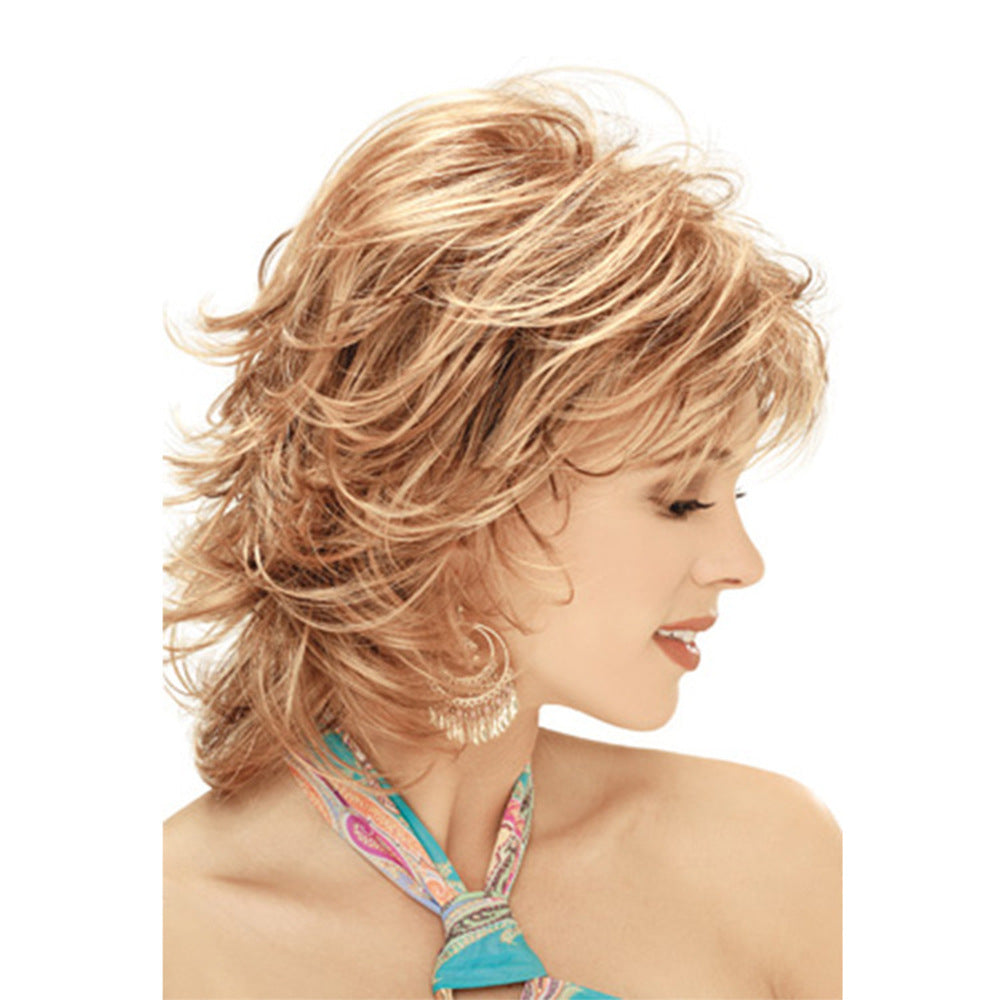 Korte synthetische pruik krullend haar