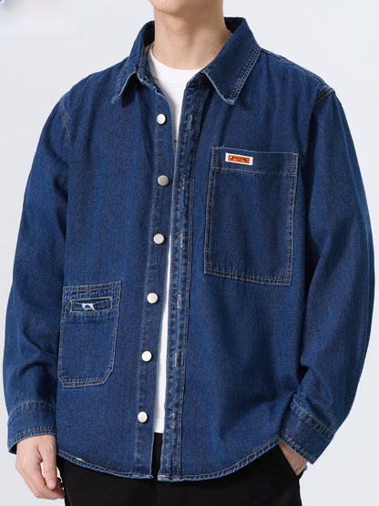 Mens Denim Long Sleeve Shirt