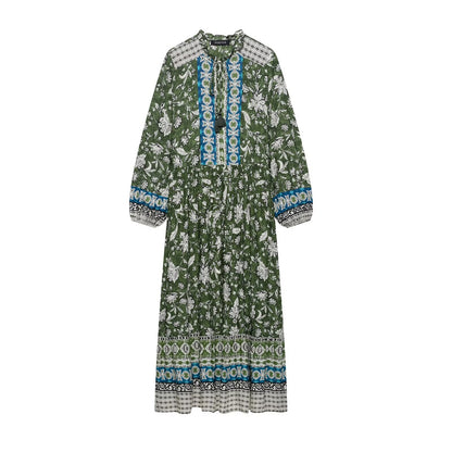 Loose printed MIDI dress