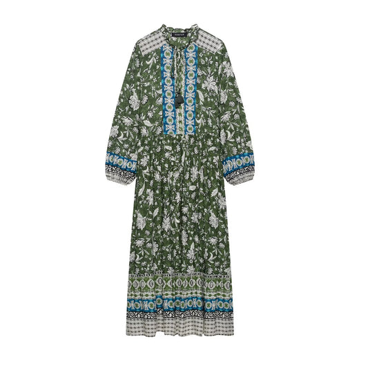 Loose printed MIDI dress