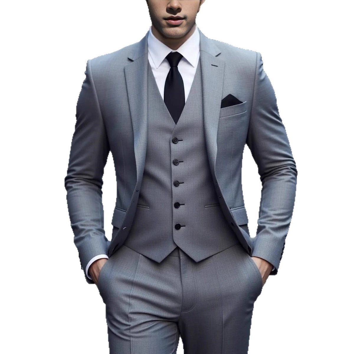 Men's Three-Piece Suit Business Casual Style