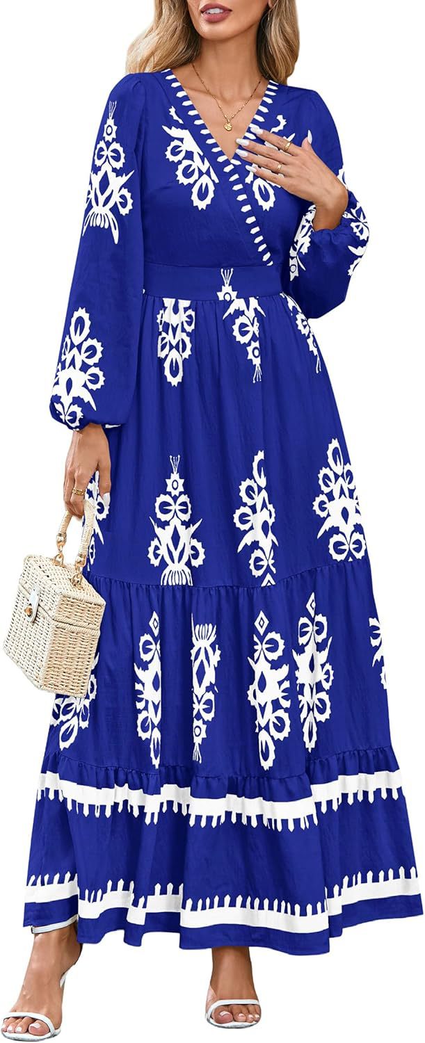 Bohemian Floral Long Sleeve Dress