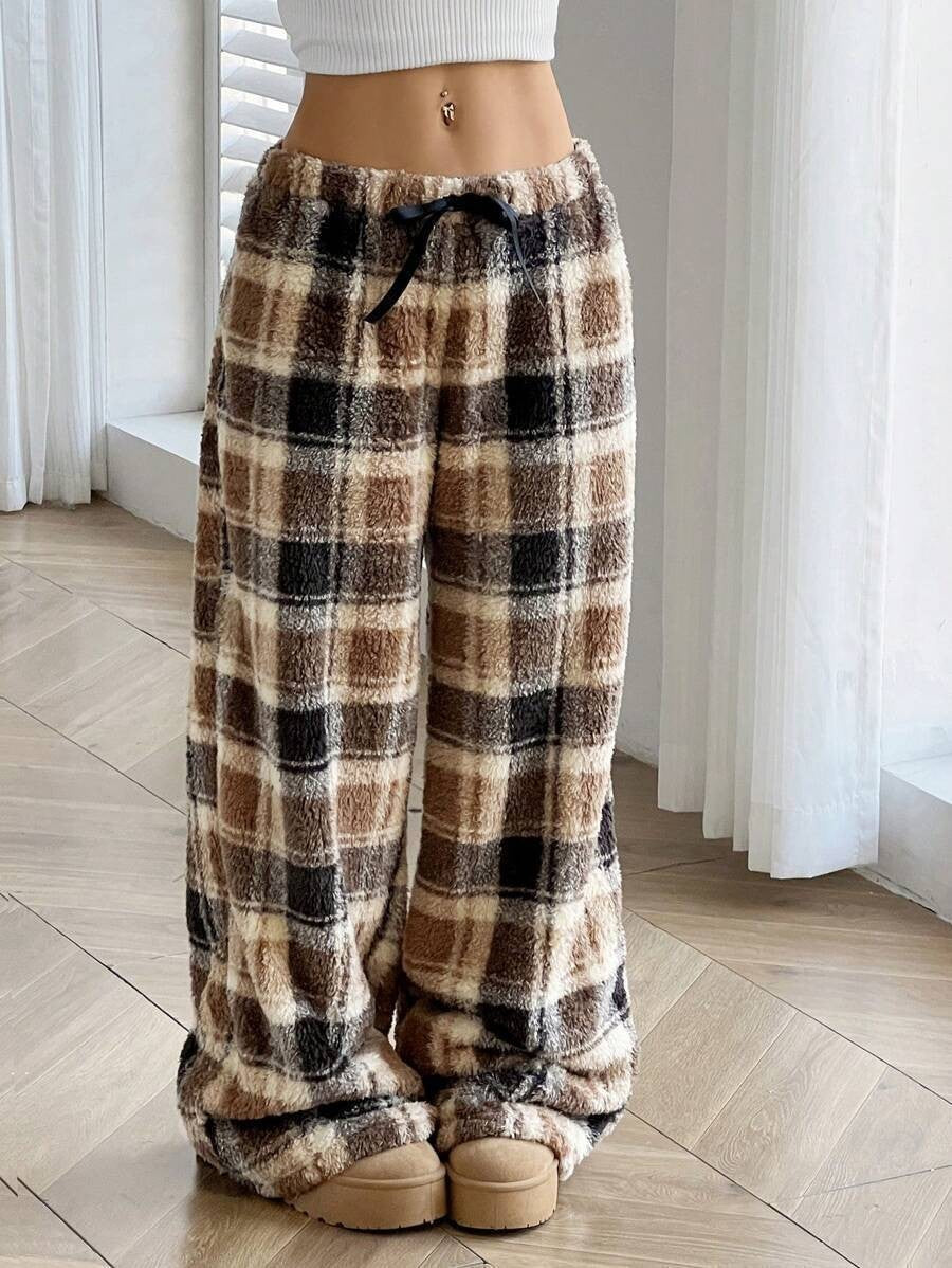 Women Wide-Leg Printed Casual Pants