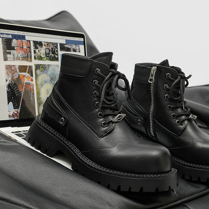 Mens Derby Lace-Up Boots