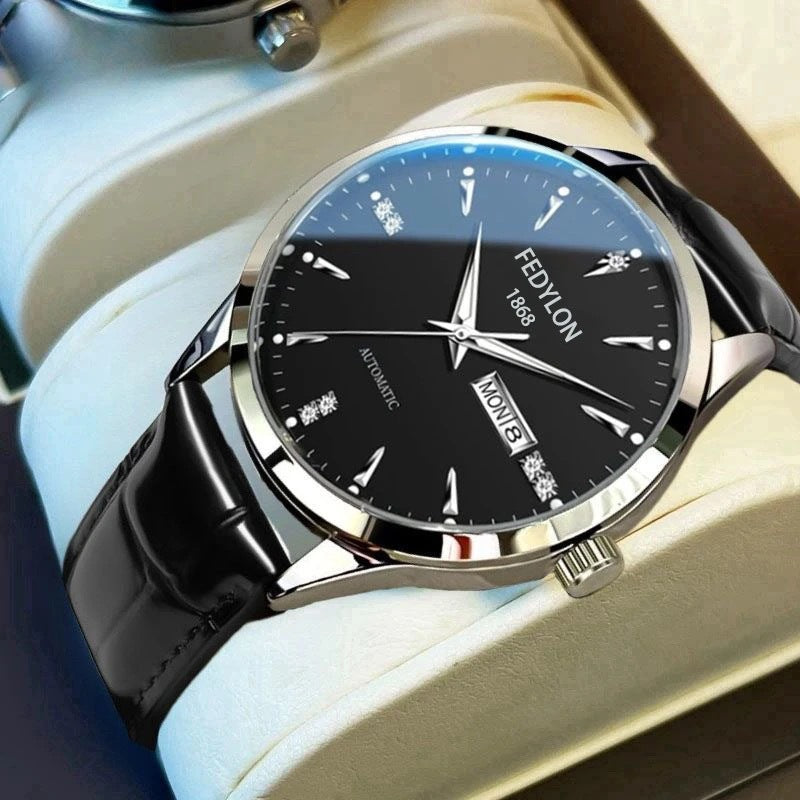 Fully automatic non-mechanical watch with water resistance