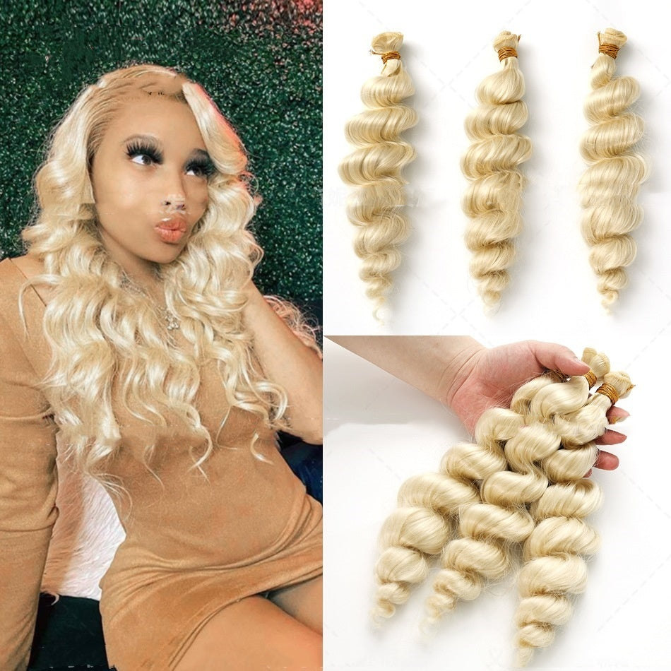 Synthetische 1 Stuk Blonde Golvend Bundel Weave