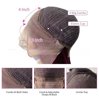 Real Human Hair Former Lace Head Cap Gradient Wig