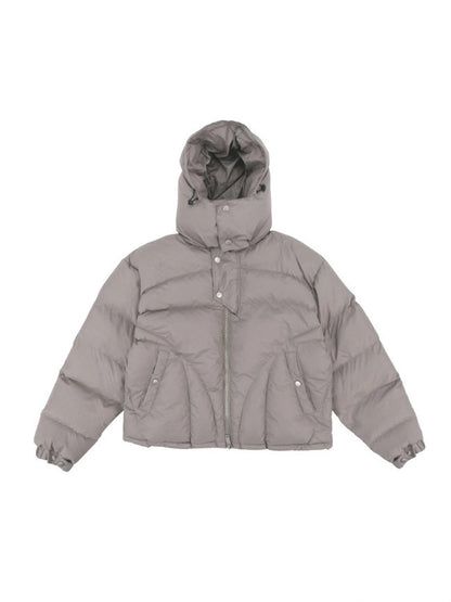 Men's Y2K Hip-Hop High-Collar Hooded Puffer Jacket