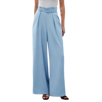 Wrinkled waist cinched pants