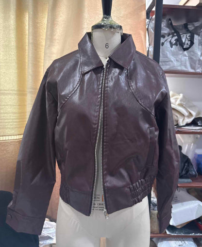Strap up short long sleeved jacket