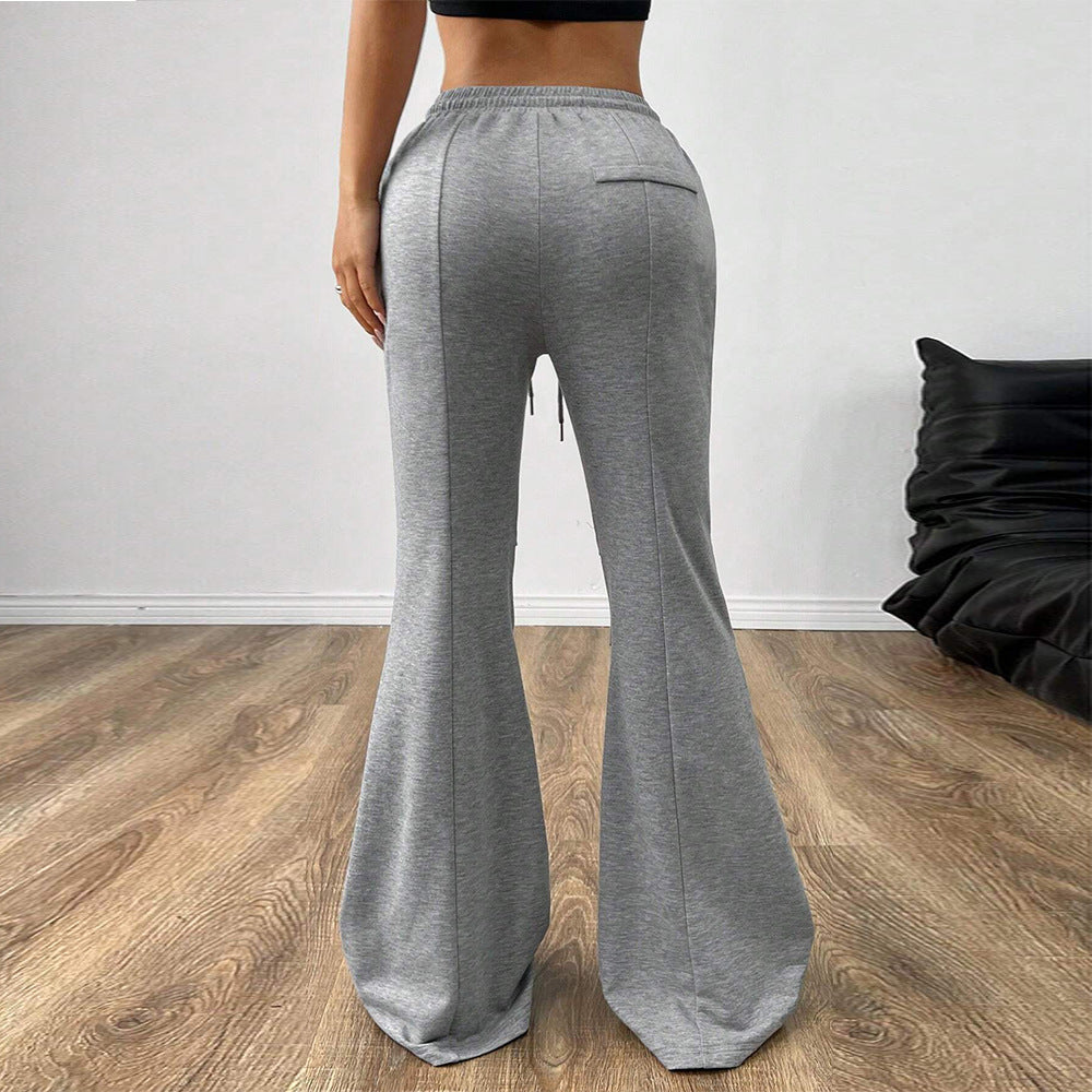 European and American simple and versatile commuter casual trousers wide-leg trousers