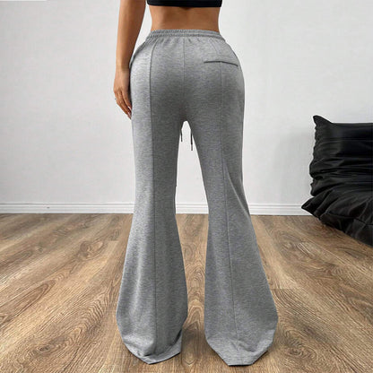European and American simple and versatile commuter casual trousers wide-leg trousers