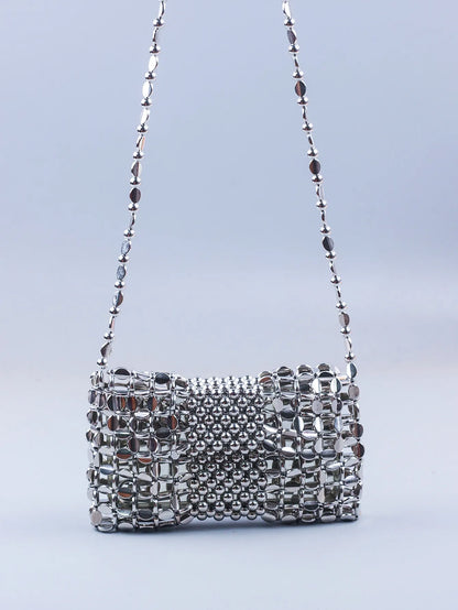 Handgemaakte kralentas met lange ketting