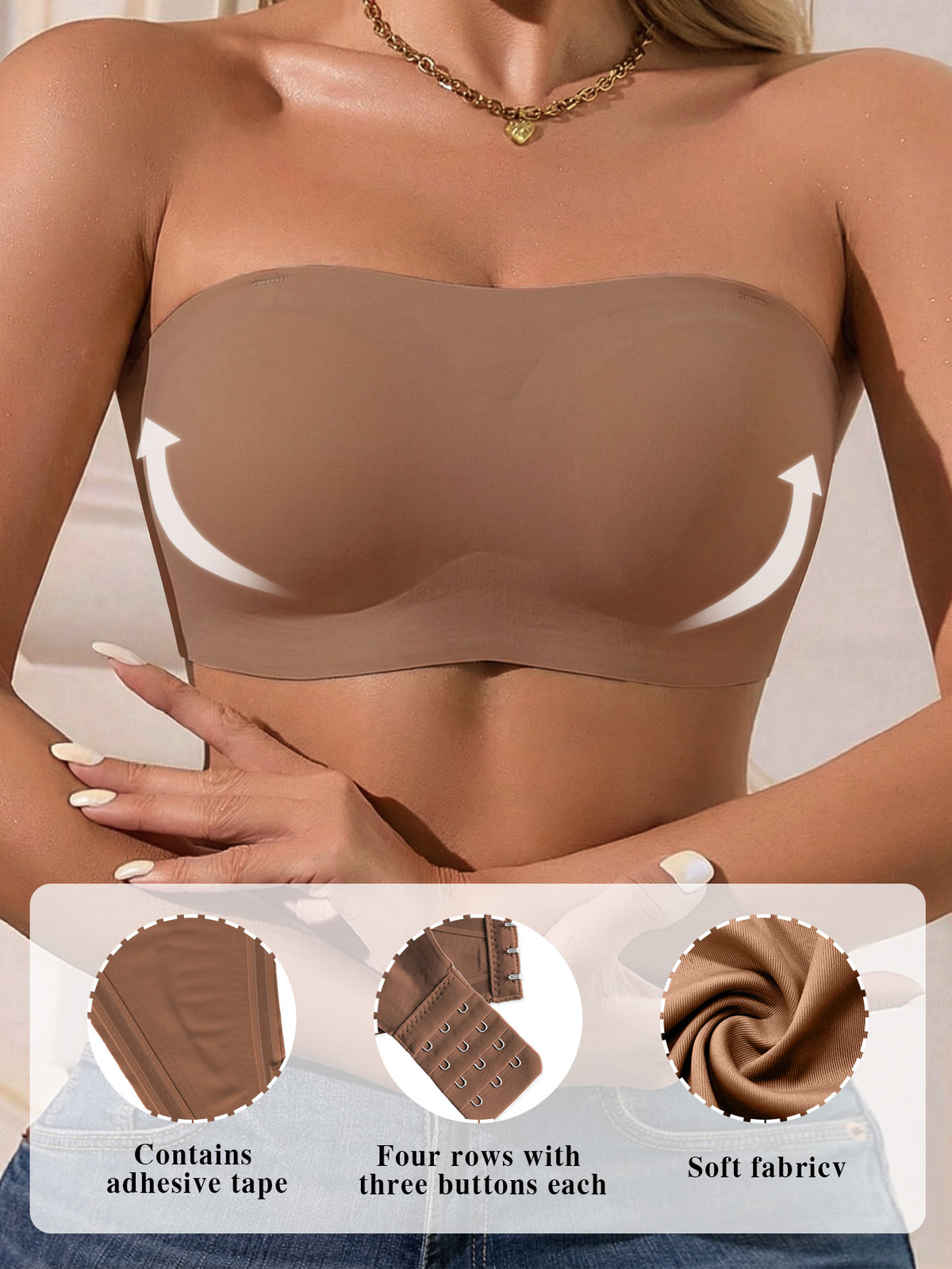 Seamless Wire-Free Tube Top with Anti-Slip Design