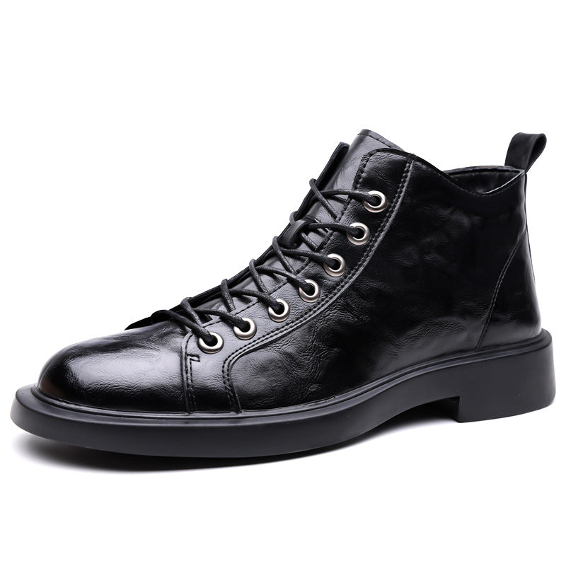 Mens Retro Martin Boots Soft Sole Lace-Up