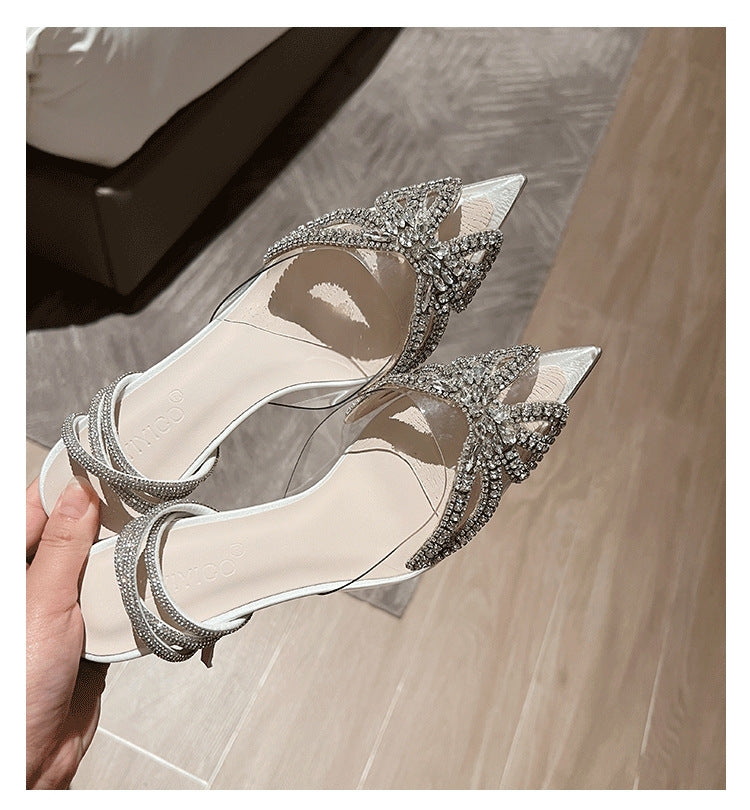 High-end  vlinder strass pumps