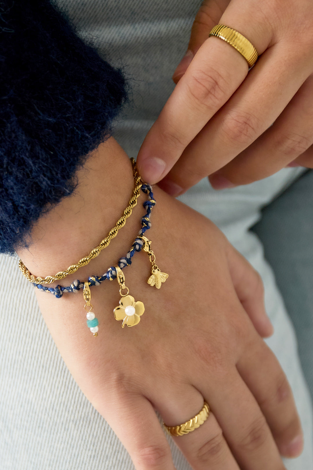 Katoenen kettingarmbanden gemengde kleur Dagelijks Dagelijks