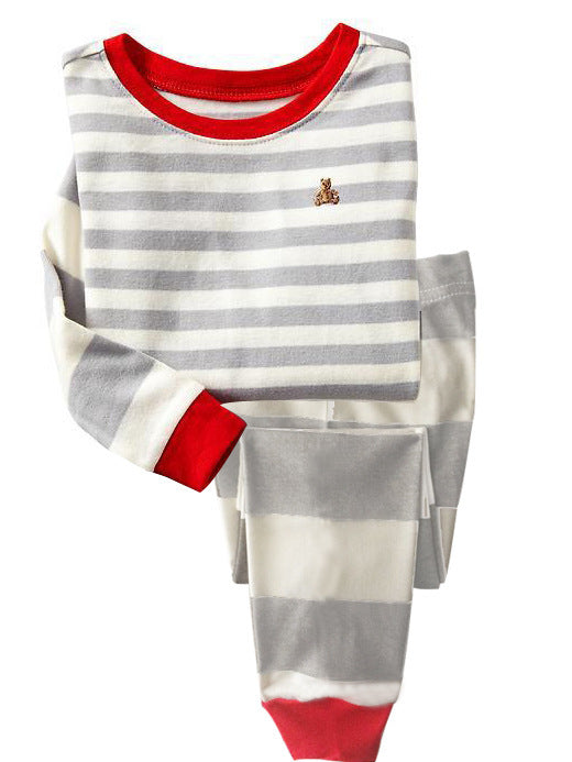 Katoenen unisex cartoon pyjamaset met lange mouwen