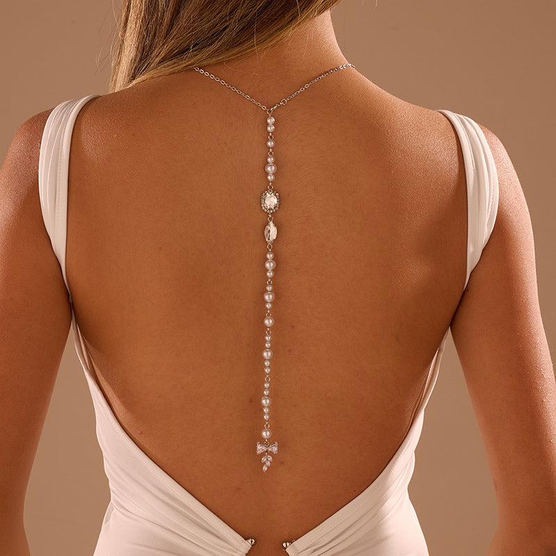 Elegant Geometric Body Chain with Rhinestone Accents