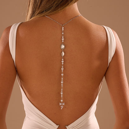 Elegant Geometric Body Chain with Rhinestone Accents